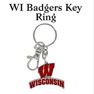 NWT Aminco International Wisconsin Badgers Heavyweight Key Ring